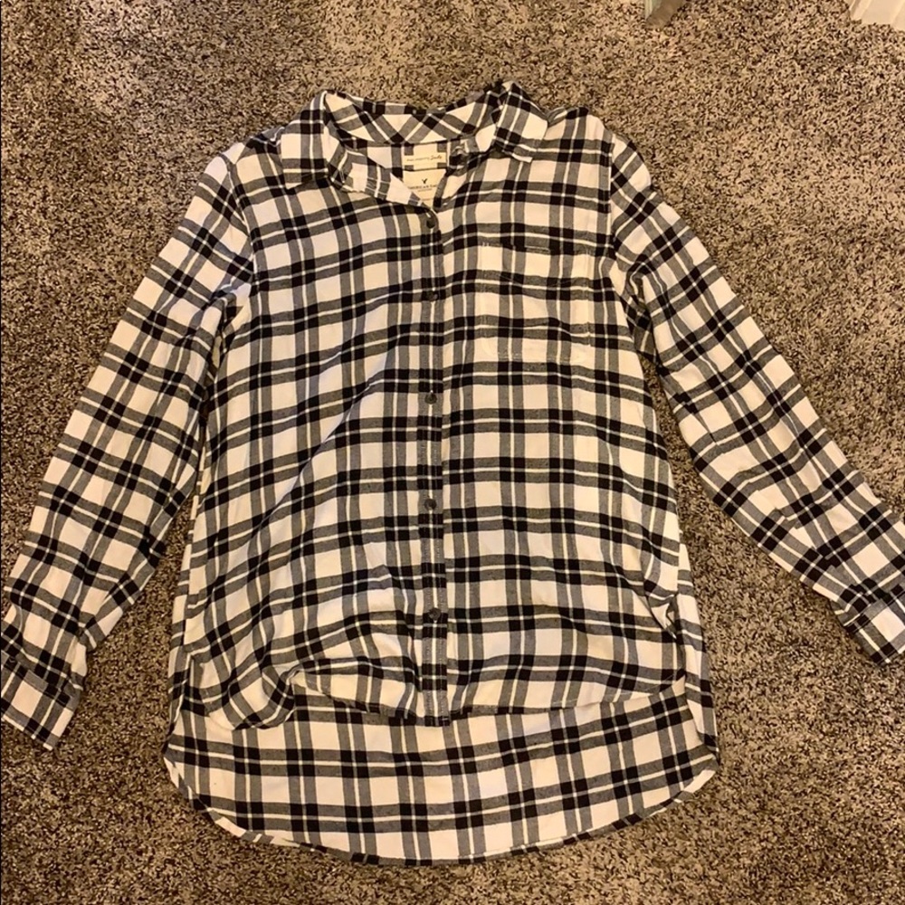 Black and white plaid flannel